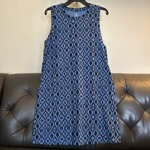St. John's Bay Blue and Black Sleeveless Mini Dress